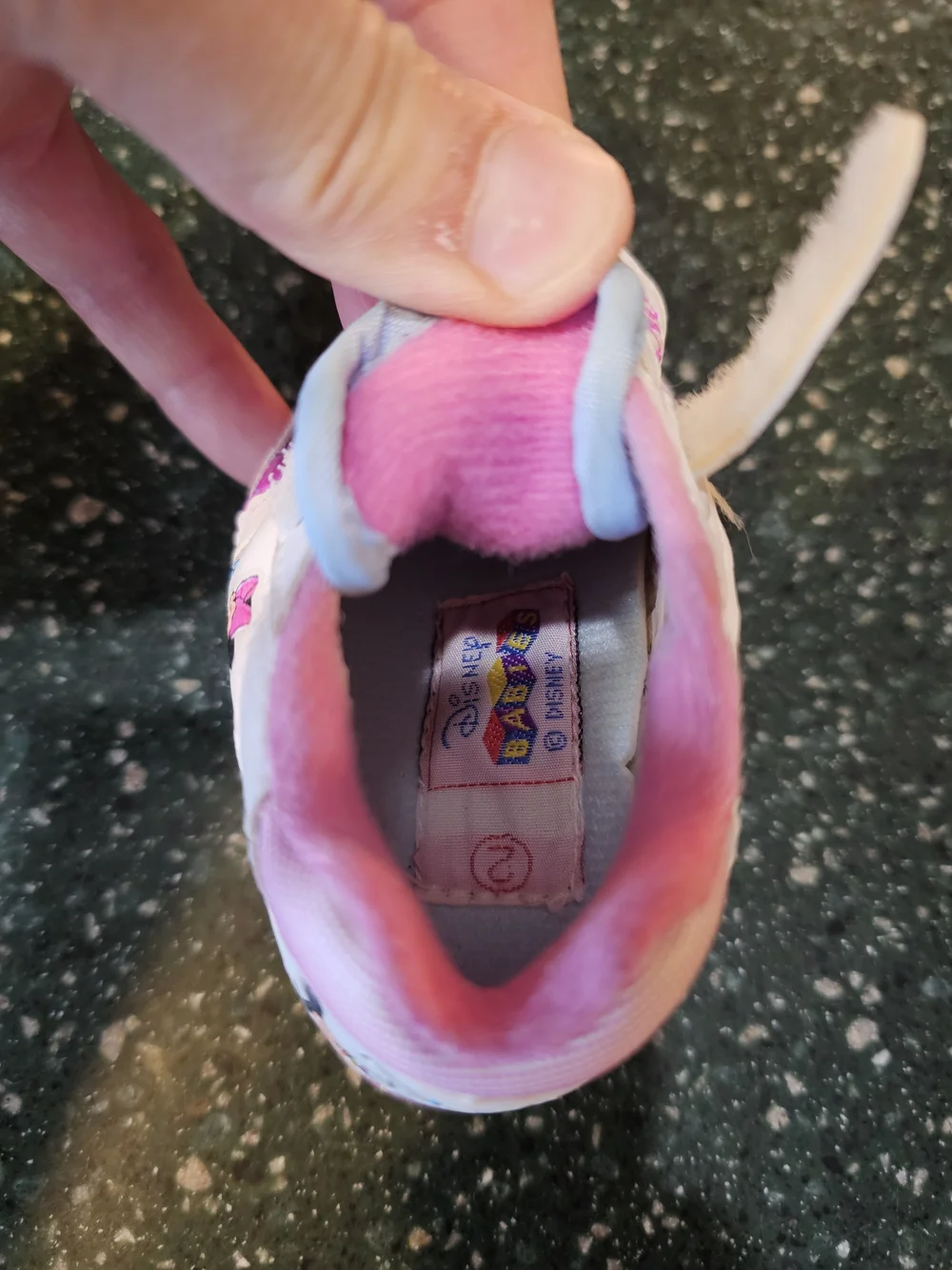 Disney Baby White and Pink Minnie Strap Sneakers